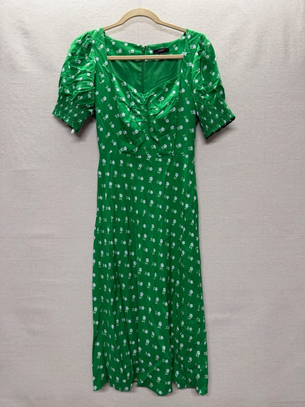 J. Crew Puff Sleeve Midi Dress - size 0 - Picture 2 of 6
